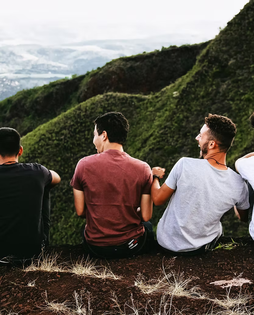 Men on a mountain — brotherhood
